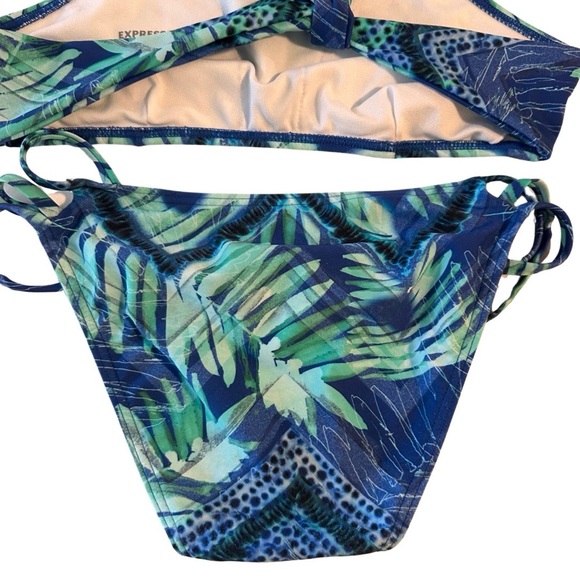 Express High Neck Halter Bikini Top with Three Strap Cut-Out Bottom - Picture 9 of 12